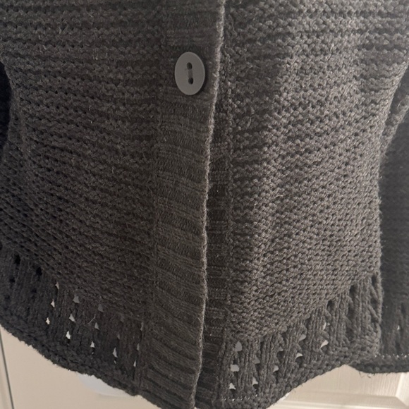 Women's Black Button-Up Sweater - Picture 5 of 8